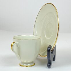 Porcelianiniai Fürstenberg puodelis 170 ml ir lėkštutė 2 vnt. komplektas