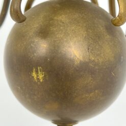 Žalvarinis dviejų aukštų, dvylikos šakų sietynas 67x67x102 cm