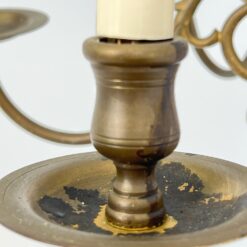 Žalvarinis dviejų aukštų, dvylikos šakų sietynas 67x67x102 cm