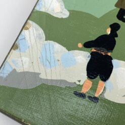 Aliejiniais dažais ant drobės tapytas žiemiškas miestelio peizažas 2×50,5×40,5 cm