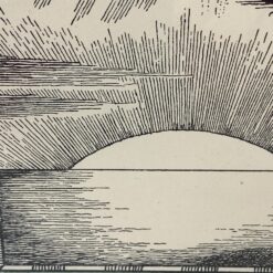 Lotte Roth alegorinis žemėlapis “Karte des Bücherlandes” mediniame rėme su stiklu 1,5×30,5×41,5 cm