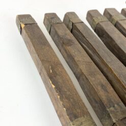 Apeiginė Bamana N’tomo medinė kaukė su žalvario apdailomis 16x22x56 cm