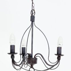 Metalinis trijų šakų sietynas 42x42x145 cm