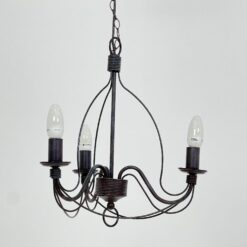 Metalinis trijų šakų sietynas 42x42x145 cm