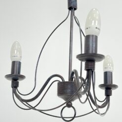 Metalinis trijų šakų sietynas 42x42x145 cm