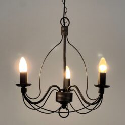 Metalinis trijų šakų sietynas 42x42x145 cm