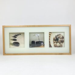 IKEA Erikslund printų triptikas mediniame rėme su stiklu 3,5x71,5x31,5 cm