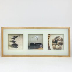 IKEA Erikslund printų triptikas mediniame rėme su stiklu 3,5×71,5×31,5 cm