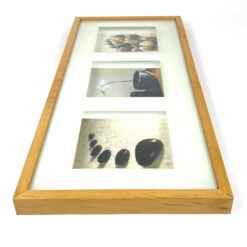 IKEA Erikslund printų triptikas mediniame rėme su stiklu 3,5×71,5×31,5 cm