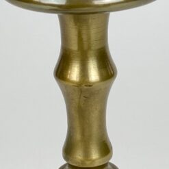 Žalvarinis stalinis šviestuvas žydros spalvos tekstilės gaubtu 27x27x39 cm