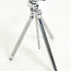 Vintažinis “Okular” reguliuojamo aukščio trikojis stovas su odiniu dėklu 6x7x30 cm