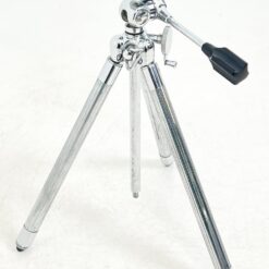 Vintažinis “Okular” reguliuojamo aukščio trikojis stovas su odiniu dėklu 6x7x30 cm