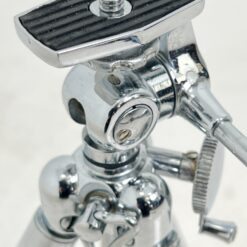 Vintažinis “Okular” reguliuojamo aukščio trikojis stovas su odiniu dėklu 6x7x30 cm