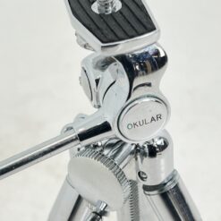 Vintažinis “Okular” reguliuojamo aukščio trikojis stovas su odiniu dėklu 6x7x30 cm