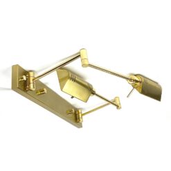 Sieninis žalvarinis Holtkötter dviejų reguliuojamų šakų šviestuvas 58x50x8 cm