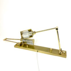 Sieninis žalvarinis Holtkötter dviejų reguliuojamų šakų šviestuvas 58x50x8 cm