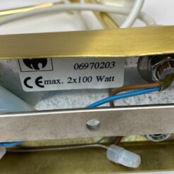 Sieninis žalvarinis Holtkötter dviejų reguliuojamų šakų šviestuvas 58x50x8 cm