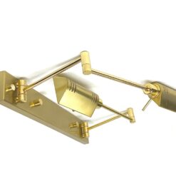 Sieninis žalvarinis Holtkötter dviejų reguliuojamų šakų šviestuvas 58x50x8 cm