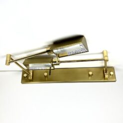 Sieninis žalvarinis Holtkötter dviejų reguliuojamų šakų šviestuvas 58x50x8 cm