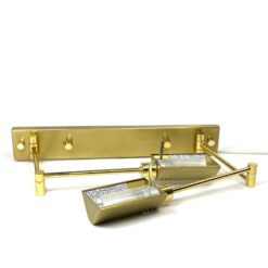 Sieninis žalvarinis Holtkötter dviejų reguliuojamų šakų šviestuvas 58x50x8 cm