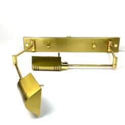 Sieninis žalvarinis Holtkötter dviejų reguliuojamų šakų šviestuvas 58x50x8 cm