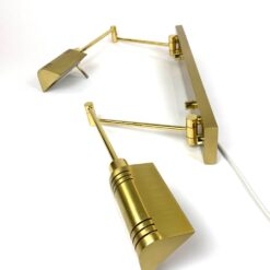 Sieninis žalvarinis Holtkötter dviejų reguliuojamų šakų šviestuvas 58x50x8 cm