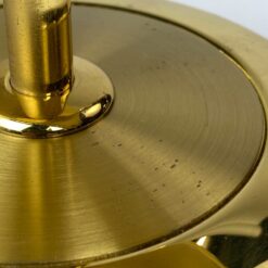 Žalvarinis sieninis B+M Leuchten šviestuvas stiklo gaubtu, modelis Palais 14x32x29 cm