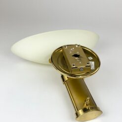 Žalvarinis sieninis B+M Leuchten šviestuvas stiklo gaubtu, modelis Palais 14x32x29 cm