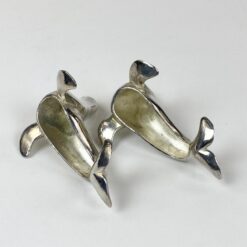 Sidabruoto metalo stalo įrankių laikikliai “Ruoniai” 2 vnt. kompl. 9×5,5×5 cm
