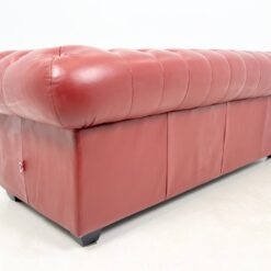 Chesterfield stiliaus natūralios odos trivietė sofa 102x222x80 cm, 47 cm