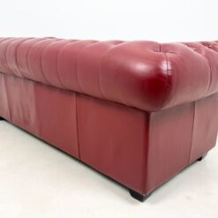 Chesterfield stiliaus natūralios odos trivietė sofa 102x222x80 cm, 47 cm