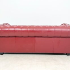Chesterfield stiliaus natūralios odos trivietė sofa 102x222x80 cm, 47 cm
