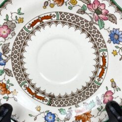 Keramikinis Spode serijos Chinese rose puodelio 110 ml ir dviejų lėkštučių 3 vnt. kompl.