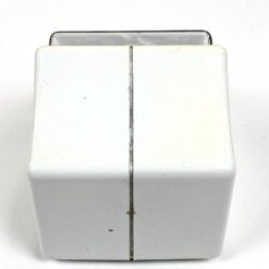 Vokiškas kvarcinis stalinis Diehl laikrodis itališkame plastikiniame Franco Bertoli and Max Pajetta dizaino dėkle 13x10x10,5 cm