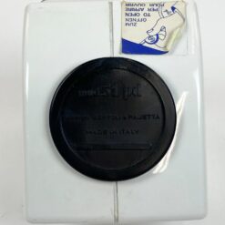 Vokiškas kvarcinis stalinis Diehl laikrodis itališkame plastikiniame Franco Bertoli and Max Pajetta dizaino dėkle 13x10x10,5 cm