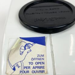 Vokiškas kvarcinis stalinis Diehl laikrodis itališkame plastikiniame Franco Bertoli and Max Pajetta dizaino dėkle 13x10x10,5 cm
