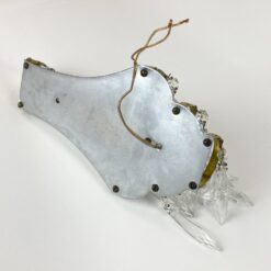 Sieniniai šviestuvai su stiklo karoliukais ir žalvariu 2 vnt. komplektas 7x14x35 cm