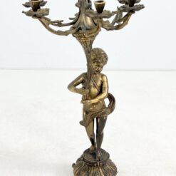 Žalvarinė penkių šakų žvakidė su angelo figūra 36x35x66 cm