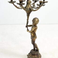 Žalvarinė penkių šakų žvakidė su angelo figūra 36x35x66 cm