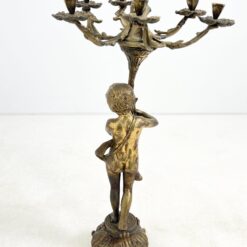 Žalvarinė penkių šakų žvakidė su angelo figūra 36x35x66 cm