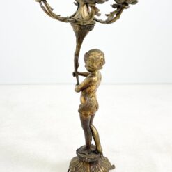 Žalvarinė penkių šakų žvakidė su angelo figūra 36x35x66 cm