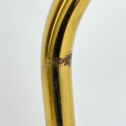 Žalvarinis pastatomas reguliuojamų aukščio ir kampo šviestuvas 30x74x110(+43) cm