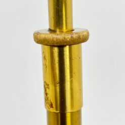 Žalvarinis pastatomas reguliuojamų aukščio ir kampo šviestuvas 30x74x110(+43) cm