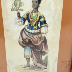 Auguste Wahlen darbo “Jeune fille de Tembouctou” printas mediniame rėme su stiklu 2,5×19,5×24,5 cm