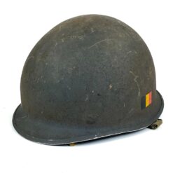 Belgiškas M51 šalmas, 1952 m., gamintojas UMAL 28×23,5×17 cm