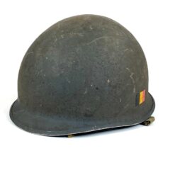 Belgiškas M51 šalmas, 1952 m., gamintojas UMAL 28×23,5×17 cm