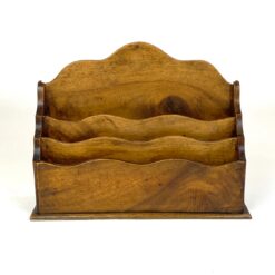 Senovinis trijų dalių stovas laiškams iš riešutmedžio 9x27,5x21 cm