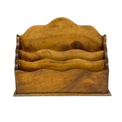 Senovinis trijų dalių stovas laiškams iš riešutmedžio 9×27,5×21 cm