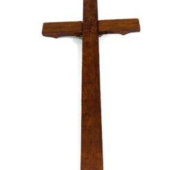 Pakabinamas medinis kryžius su metaline Jėzaus Kristaus figūra 4x25x49,5 cm