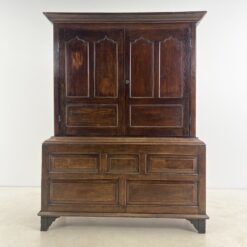 Senovinė ąžuolo masyvo rūbų spinta 57x142x186 cm